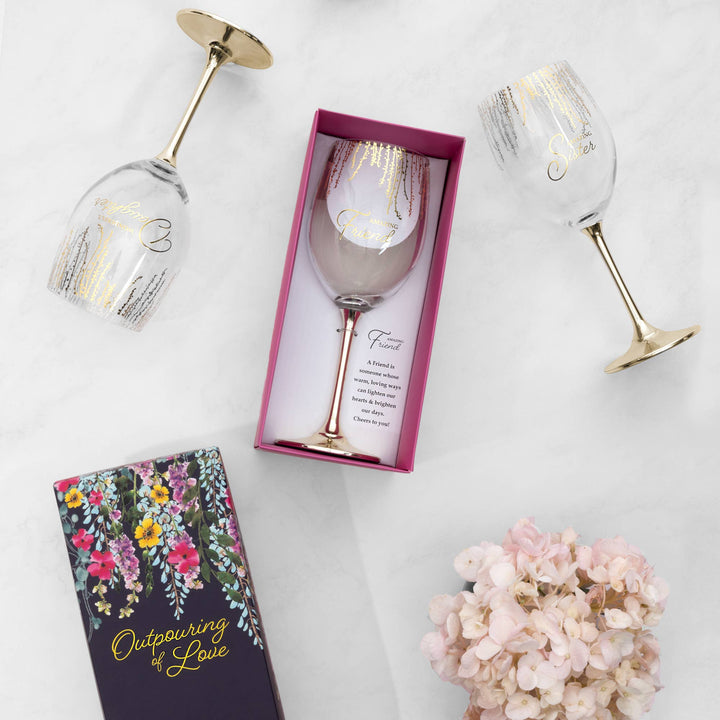 Sister - Gift Boxed 19 oz Crystal Wine Glass