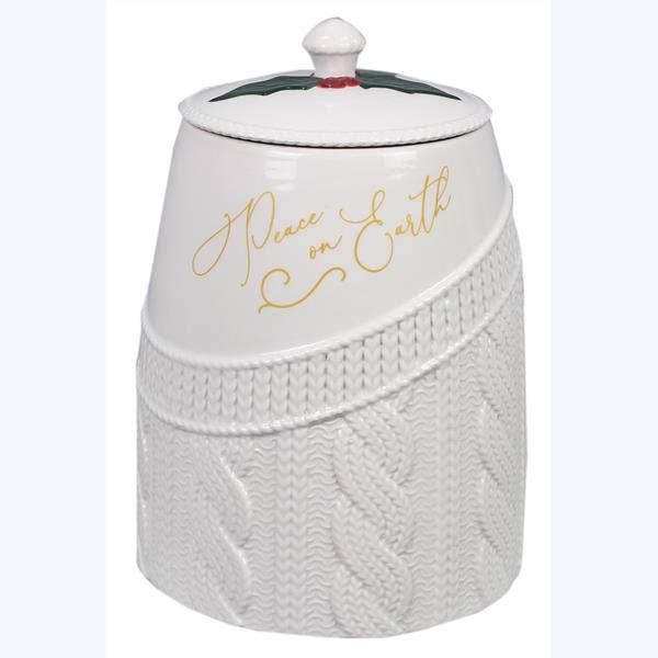 Wintergreen Christmas Ceramic Treat Jar