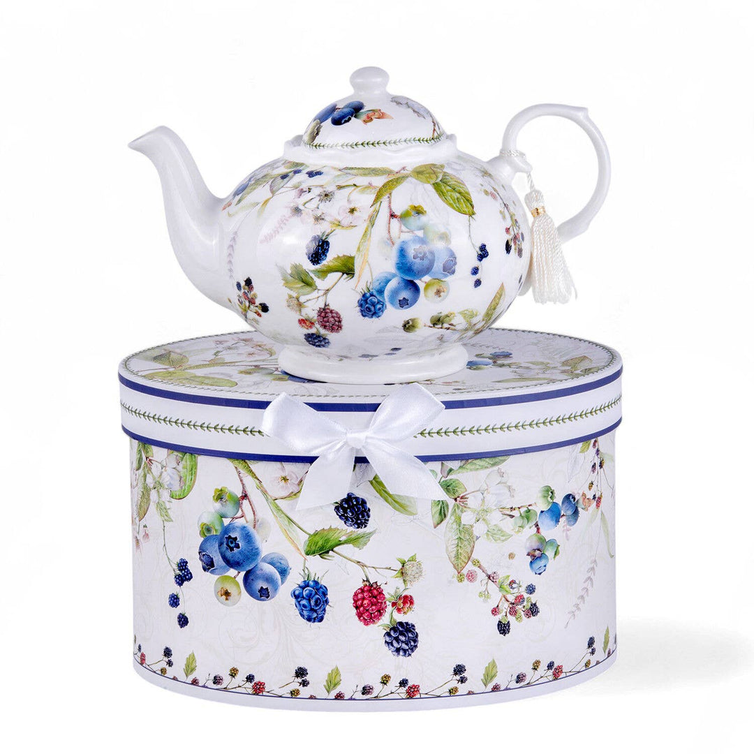 Wild Berries Porcelain Teapot in Gift Box