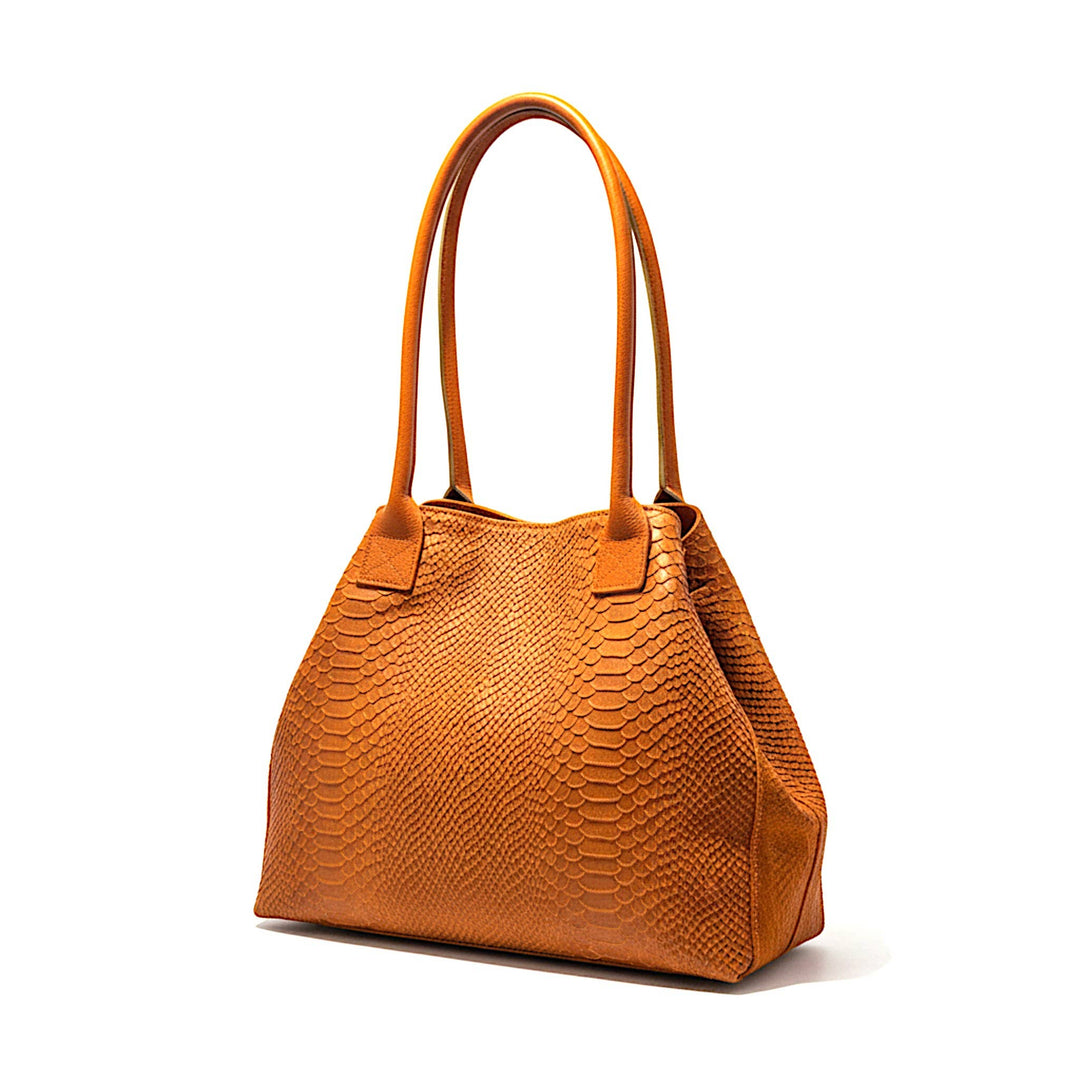 LOLA leather bag – Orange – Made in Italy