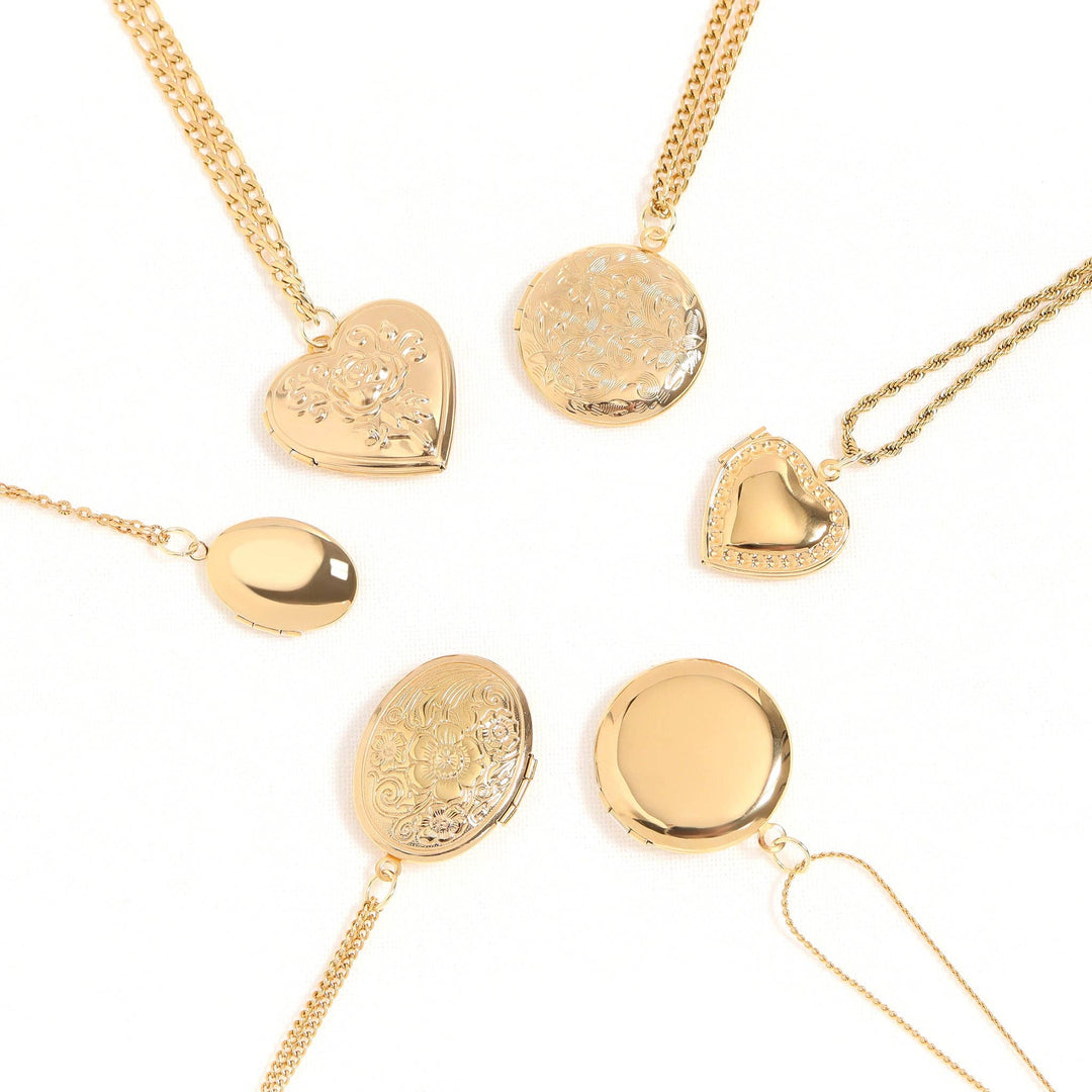 18K Gold PVD Stainless Steel Rose Heart Locket