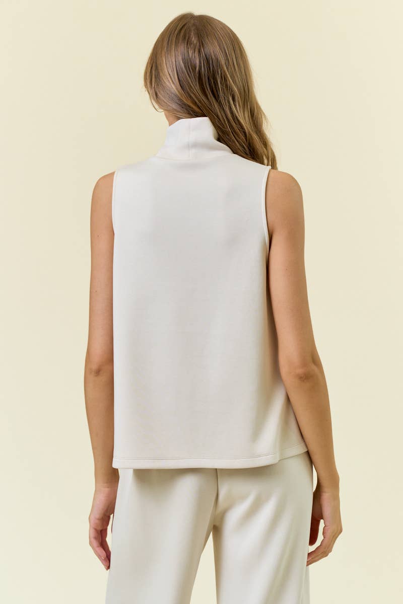 BUTTERY SOFT BRUSHED MODAL PINTUCK A LINE TANK - 45250T
