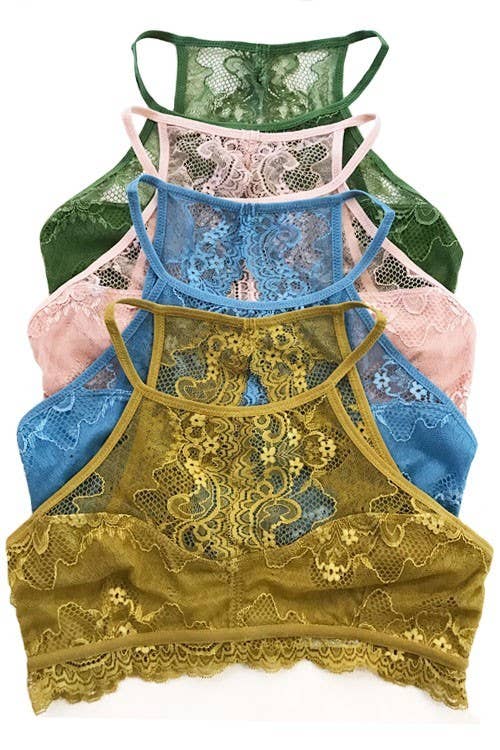 High-neck Lace Bralette