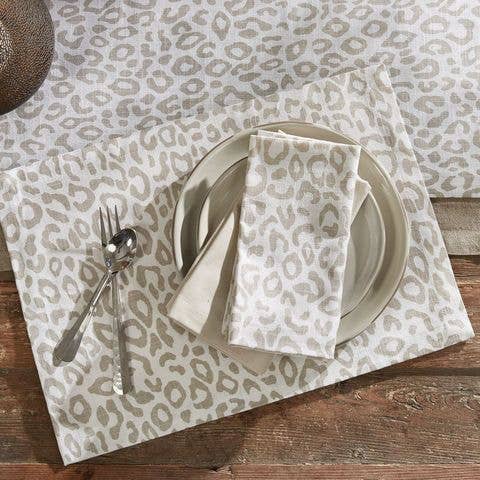Safari Leopard Printed Placemat - Natural