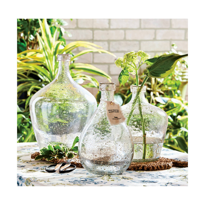 Brooklyn Pebble Glass Vase Large Clear Summer