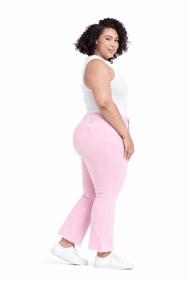 Plus-Size 27" Luxe Demi Boot Jean in Pink Blush