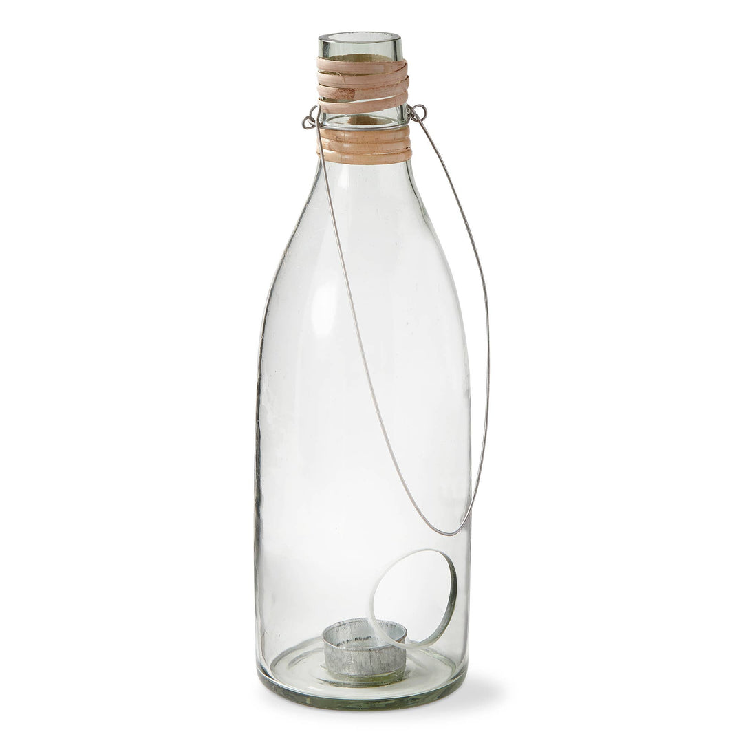 Recycled Blown Glass Lantern Large Clear Summer