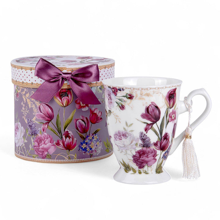 Tulip Porcelain Tea/Coffee Tall Mug in Gift Box