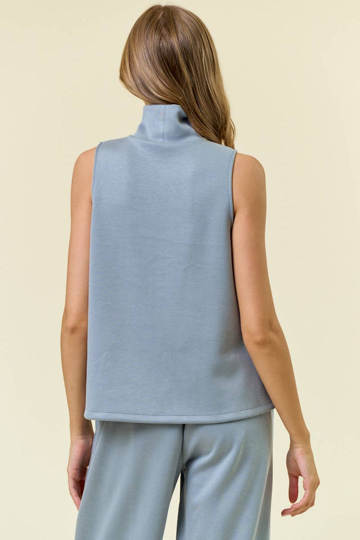 BUTTERY SOFT BRUSHED MODAL PINTUCK A LINE TANK - 45250T