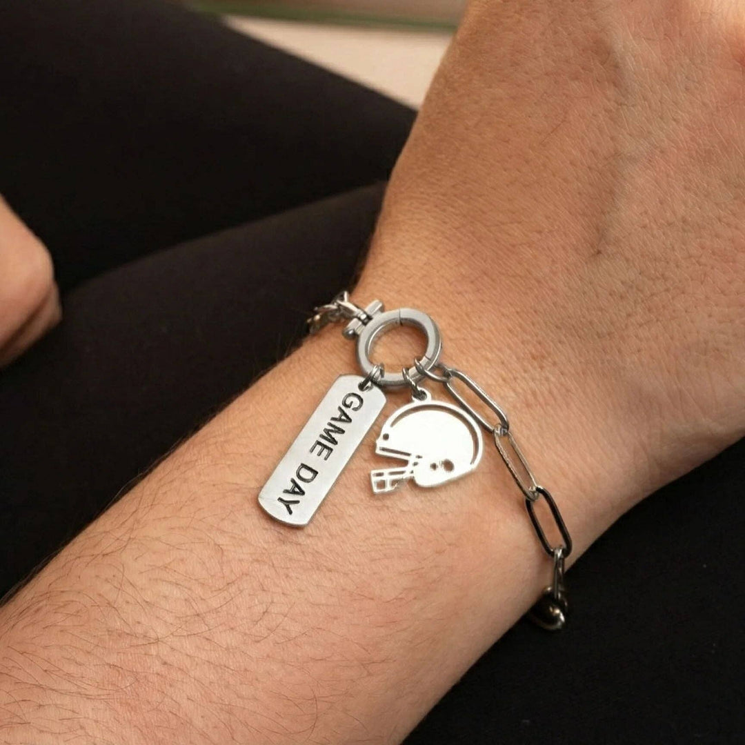 18K Gold PVD Stainless Steel Helmet Charm