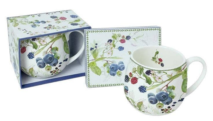 Wild Berries Porcelain Big Belly Mug in Gift Box