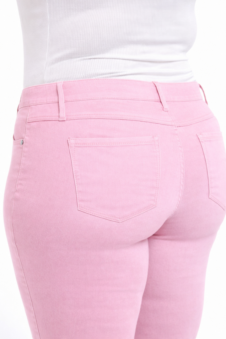 Plus-Size 27" Luxe Demi Boot Jean in Pink Blush
