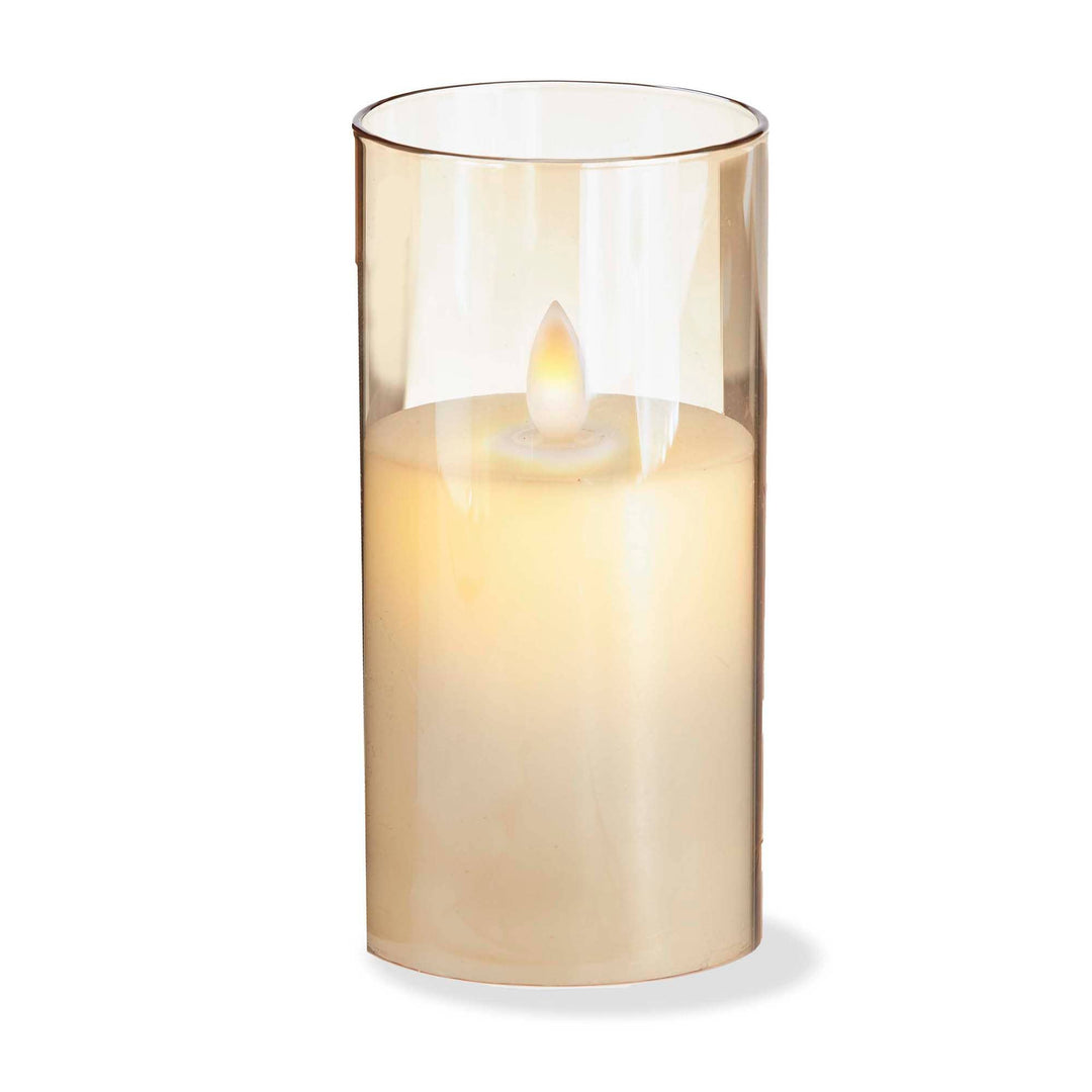 Estella Led Glass Hurricane 3X6 Amber Everyday