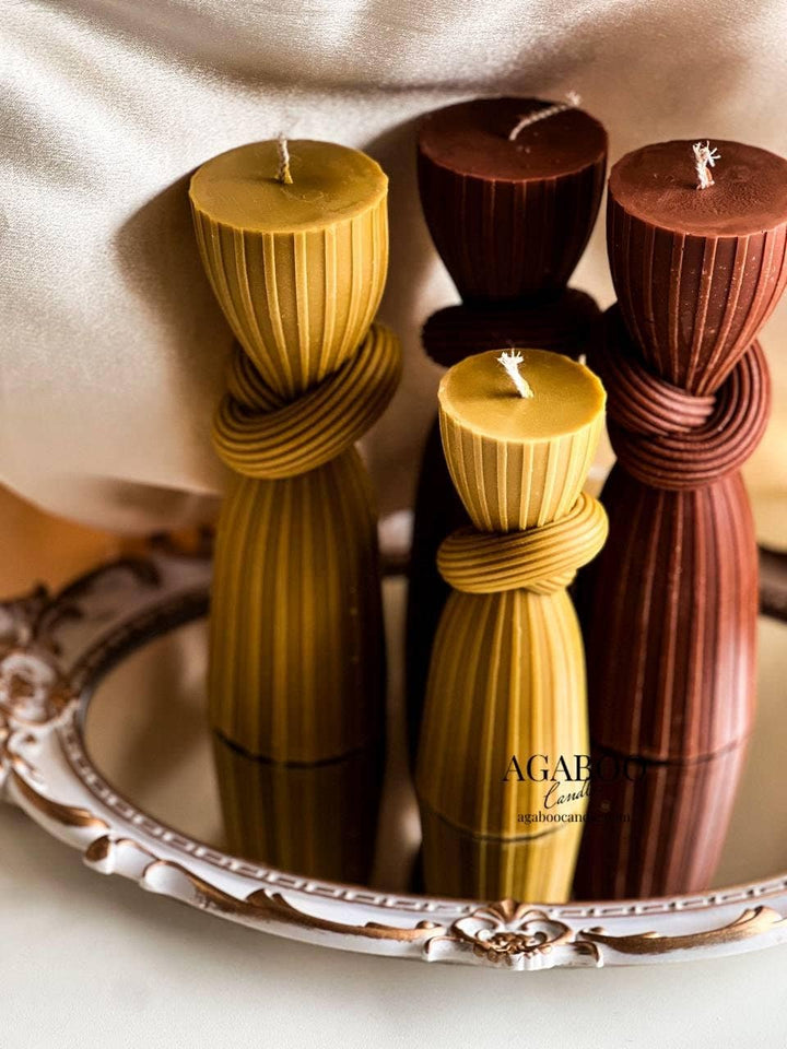 Cylindrical Knot Pillar Candle