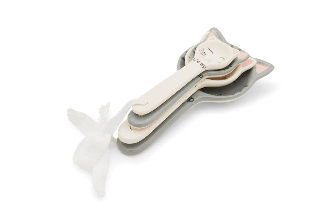 Fox Run Cute Little Kittens Ceramic Measuring Spoon,Set of 5