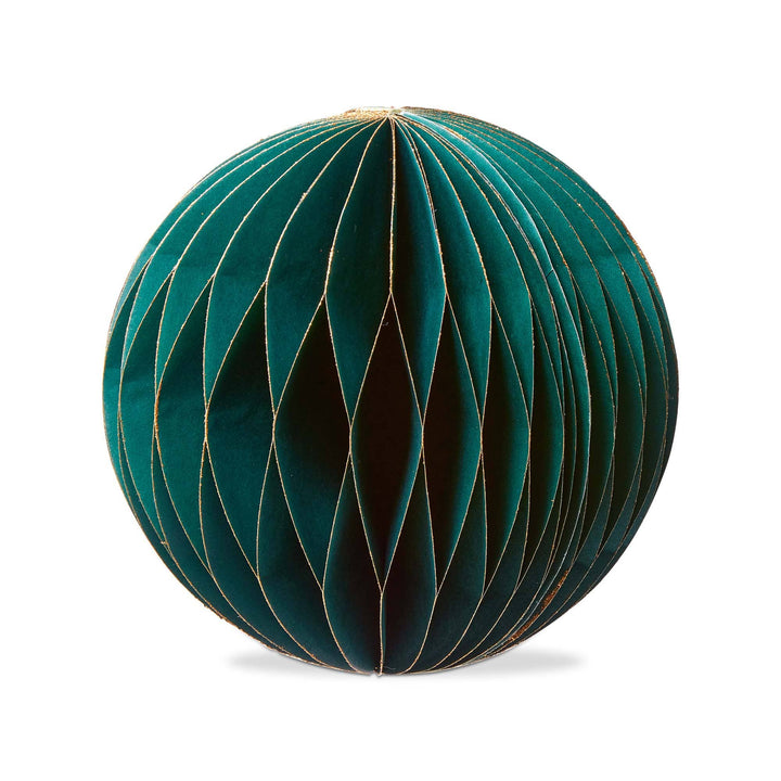 Glimmer Paper Ball Decor Large Green Paper Christmas