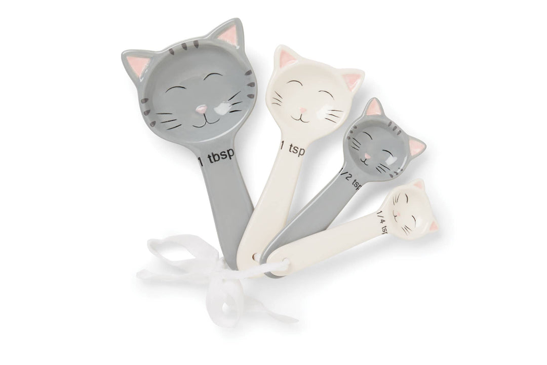 Fox Run Cute Little Kittens Ceramic Measuring Spoon,Set of 5