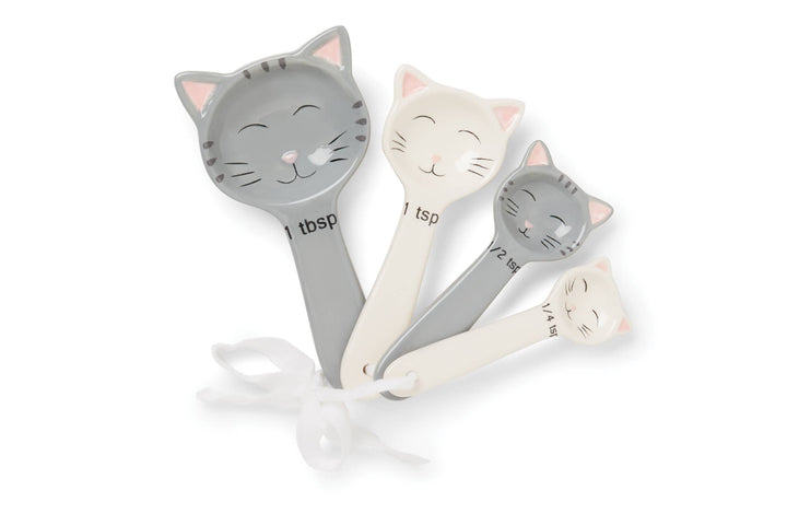 Fox Run Cute Little Kittens Ceramic Measuring Spoon,Set of 5