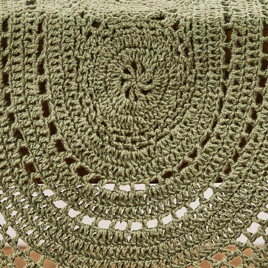 Addison Crochet Table Runner 36" L - Matcha Green