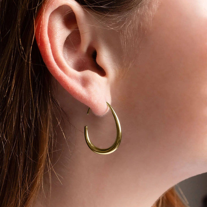 Abstract Hoop Earrings