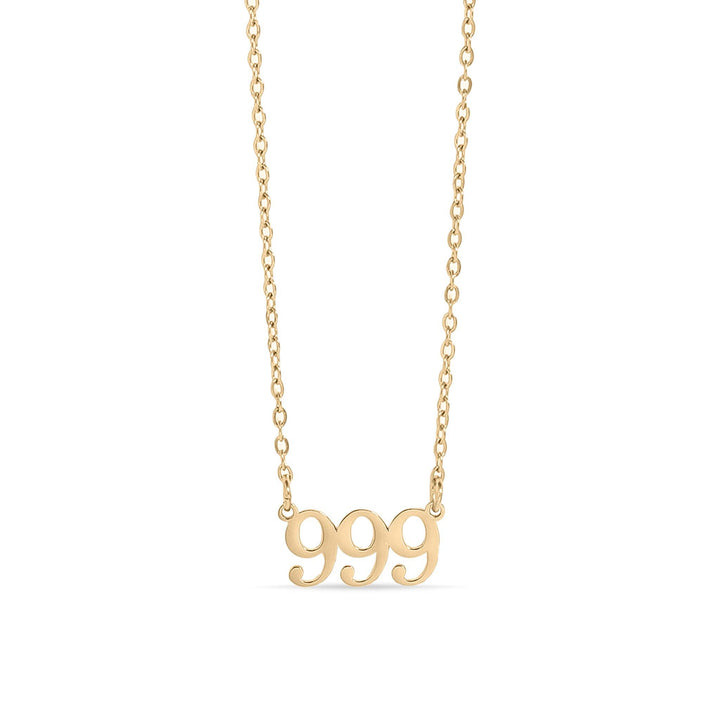 18K Gold PVD Stainless Steel Angel Number Necklace