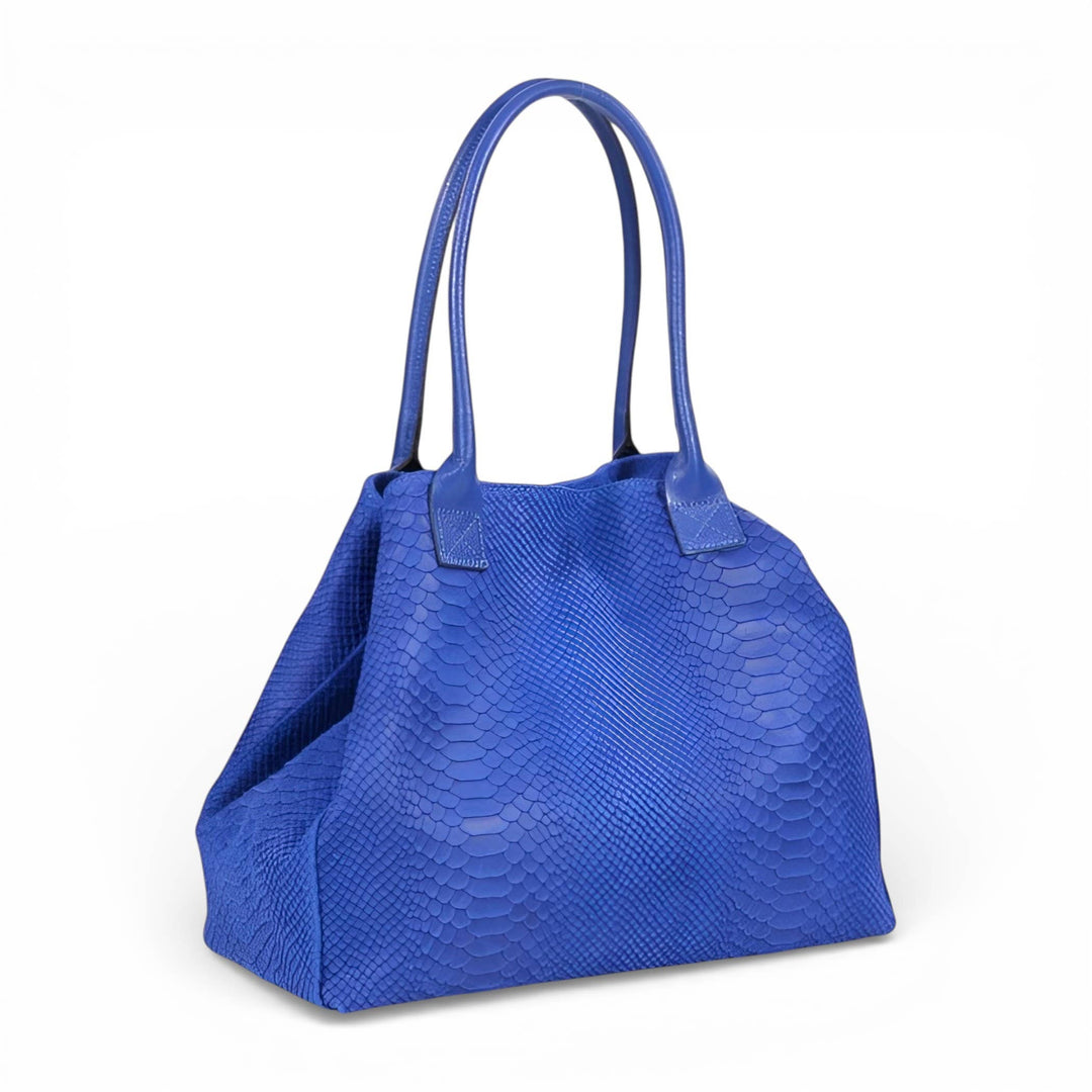 LOLA leather bag – Electric Blue – Made in Italy