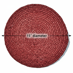 Hemp Braided Placemat Burnt Sienna Everyday