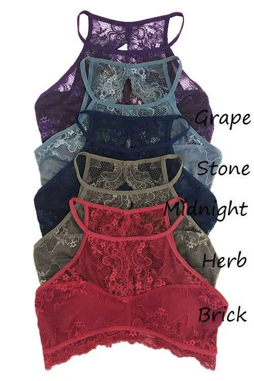 High-neck Lace Bralette