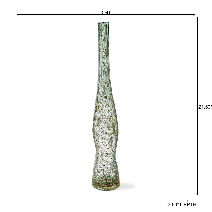 Meri Vase Large Green Multi Glass Summer