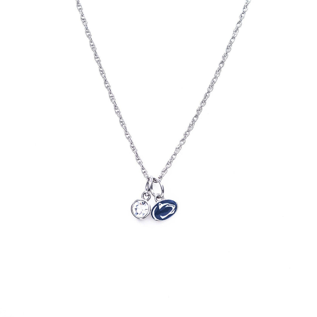 Penn State Navy Lion Crystal Necklace