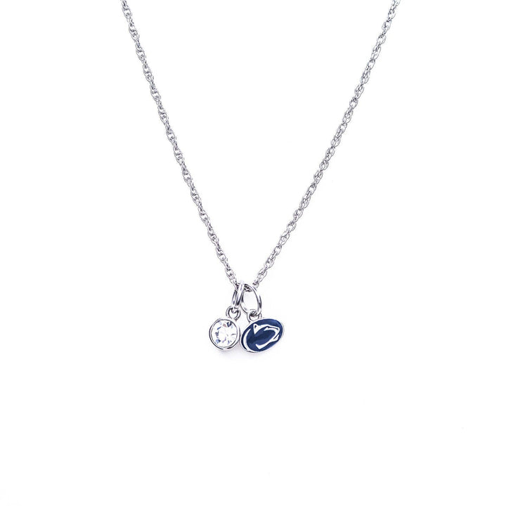 Penn State Navy Lion Crystal Necklace