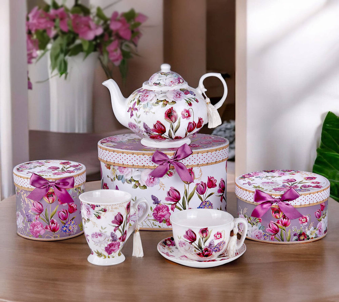 Tulip Porcelain Tea/Coffee Tall Mug in Gift Box