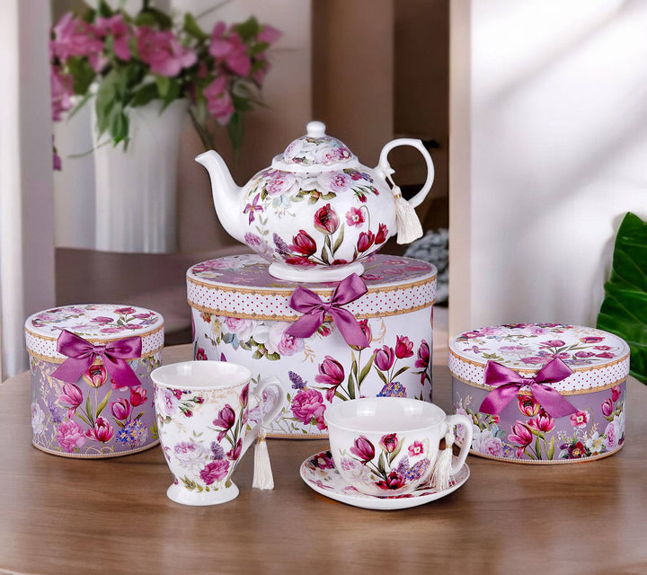 Tulip Porcelain Tea/Coffee Tall Mug in Gift Box