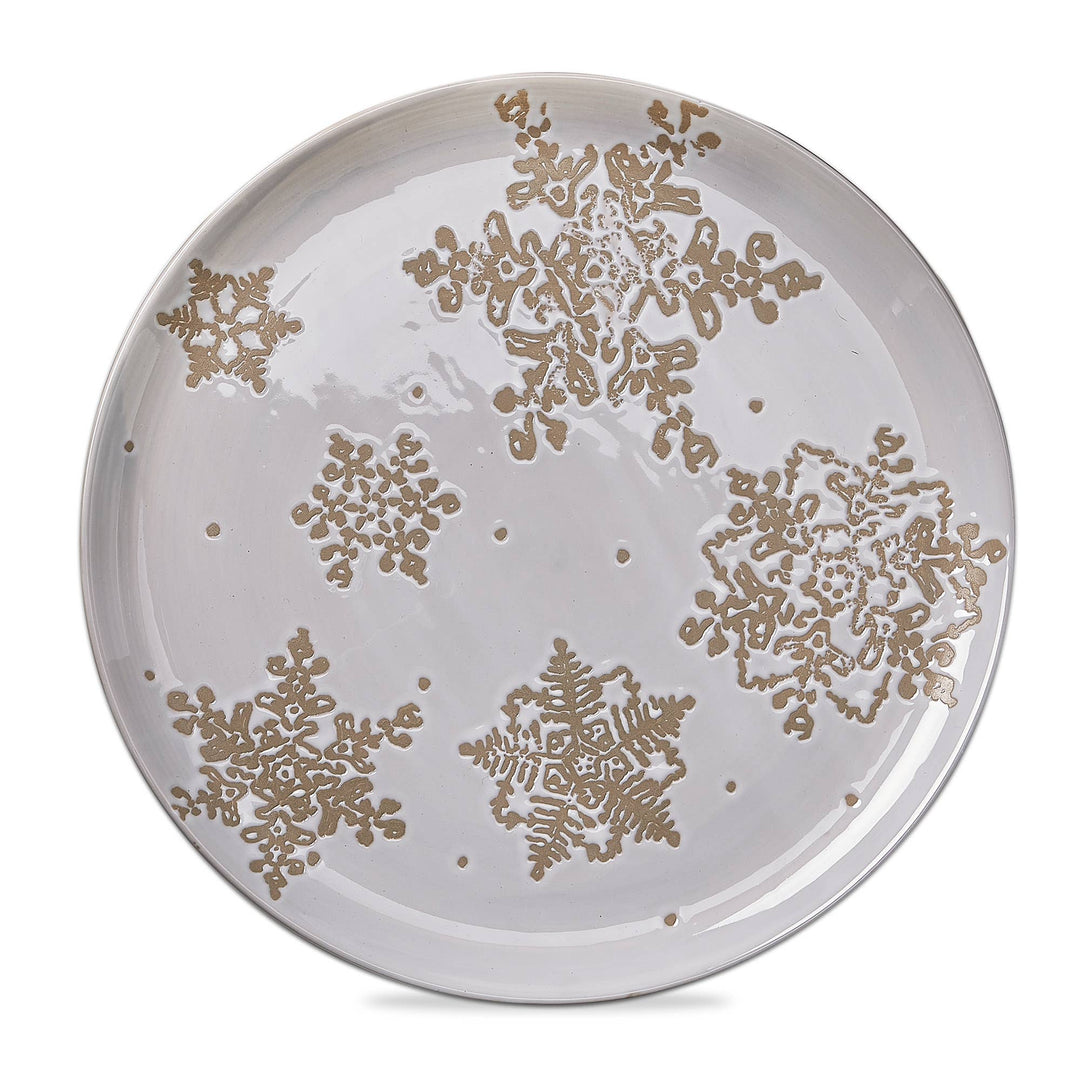 Falling Snow Platter Multi Earthenware Christmas