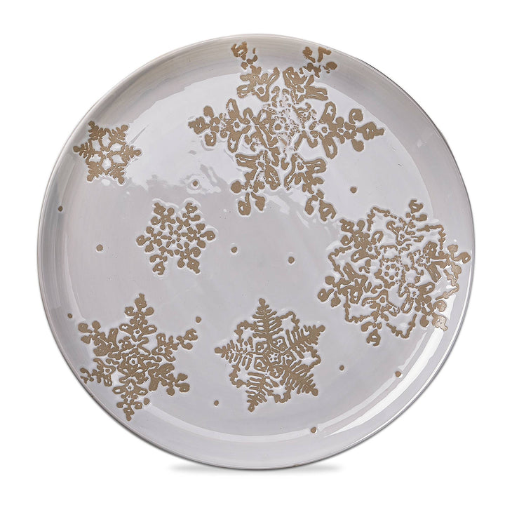 Falling Snow Platter Multi Earthenware Christmas
