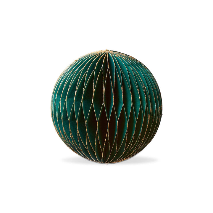 Glimmer Paper Ball Decor Small Green Paper Christmas